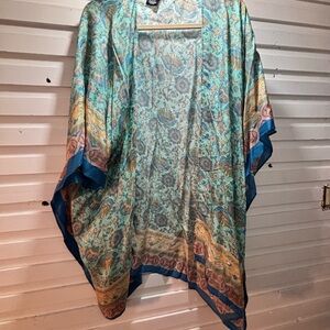 Beautiful Silk Colorful Paisley Kimono